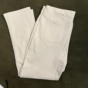 Bandolino Tessa Tummy Control Pull On Slim Straight Jeans Light Tan Size 14P